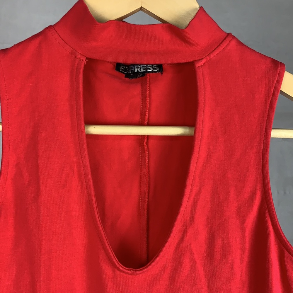 Express Red Body Con Cut out Dress - 298 - Picture 3 of 9
